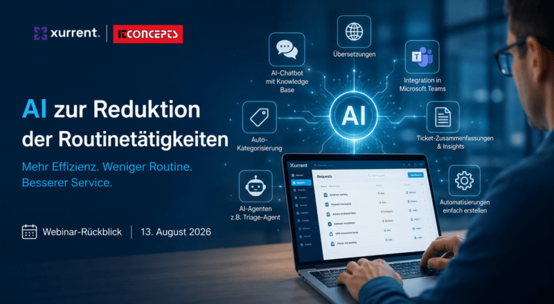 Xurrent AI: Wie künstliche Intelligenz Routinetätigkeiten im IT Service Management reduziert
